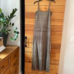 Toad&Co Brown and Cream Spaghetti Strap Sundress